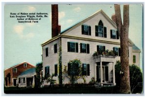 c1910's Home Of Maines Authoress Kate Douglas Wiggin Hollis Maine ME Postcard