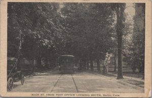 Postcard Main St From Post Office Looking South Berlin CT