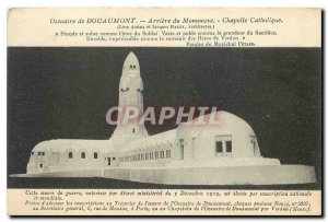 Old Postcard Douaumont Ossuary Rear of the Catholic Chapel Monument