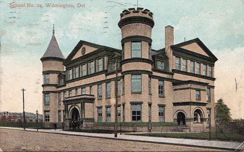 Postcard School No 24 Wilmington DE 1907