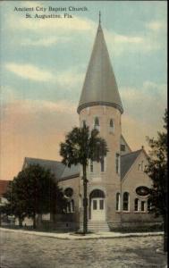 St. Augustine FL Baptist Church c1910 Postcard