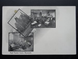 Dorset Weymouth PUPIL TEACHER CENTRE / SCHOOL 3 Image Multiview c1912 Postcard