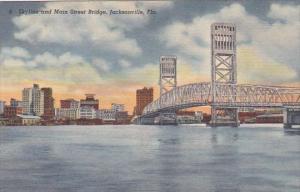 Florida Jacksonville Skyline And Main Street Bridge