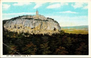 Postcard NY Mohonk Lake Sky Top