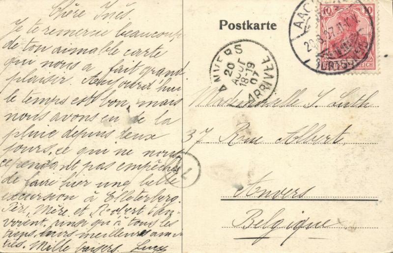 germany, AACHEN, Heinrichsallee (1907) Stamp 