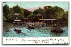 Boat House Central Park New York City NY NYC UDB Postcard w Micah O15