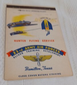 23rd Army Air Forces Hamilton Texas 40 Front Strike Matchbook Cover Postcard