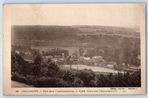 Chaumont Haute-Marne France Postcard View Towards Chamarandes c1920's
