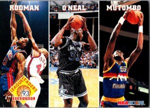 1993 Nab Basketball Card Rebound Leaders Rodman O'Neal Mutombo sk20202