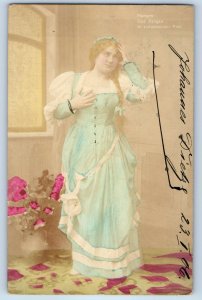 Chemnitz Germany Postcard Catching and Fearing In Suspended Pain 1906