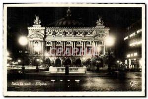 Modern Postcard Paris night L & # 39Opera