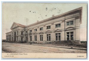 1910 Cincinnati Water Works Building Exterior Cincinnati Ohio OH Posted Postcard