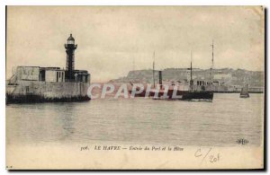 Old Postcard Le Havre Port of Entry and Heve