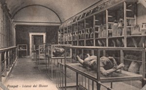 Vintage Postcard Pompei Interno Del Museo Naples Italy 