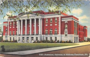 Tuscaloosa Alabama 1946 Postcard Auditorium University Of Alabama