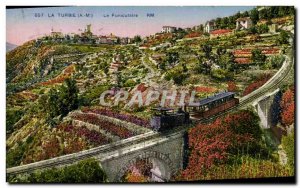 Old Postcard La Turbie's Funicular Railway
