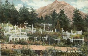 Old Grave Yard Sitka AK Cemetery c1910 Postcard