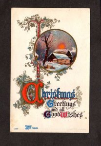 Christmas Greetings and Good Wishes Postcard US 1911