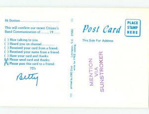 Pre-1980 RADIO CARD - CB HAM OR QSL Long Island - Mastic Beach NY AH2755