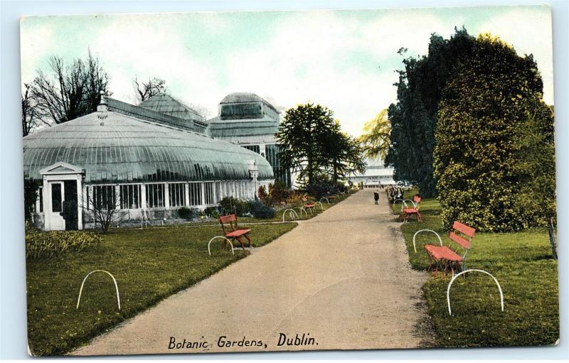 Botanic Gardens Dublin Ireland Observatory Greenhouse Vintage Postcard B49