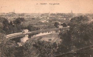 Vintage Postcard General View of Niort Vue Generale Deux-Sèvres France