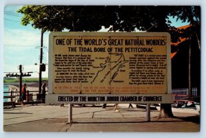 Moncton New Brunswick Canada Postcard Tidal Bore of the Petitcodiac c1950's