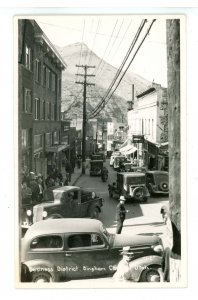 UT - Bingham Canyon. Main Street Business District ca 1940  RPPC