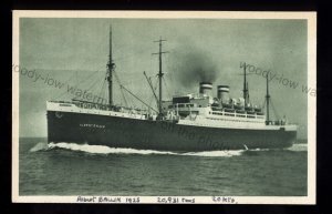 LS4452 - Hamburg-America Line Liner - Albert Ballin - built 1923 - postcard