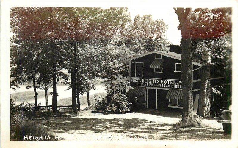 Postcard RPPC 1940s Iowa McGregor Heights hotel restaurant occupation IA24-243