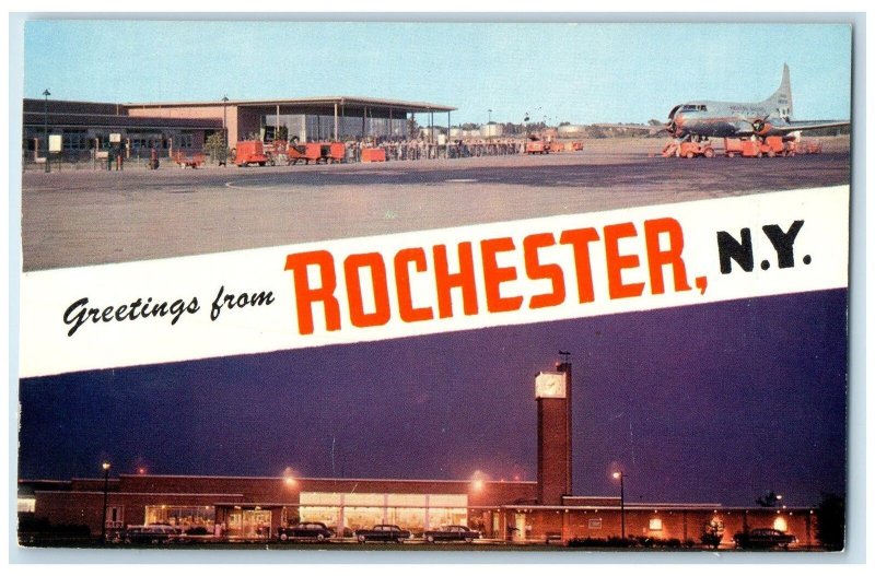 c1950's Greetings From Rochester Multiview New York NY Correspondence Postcard