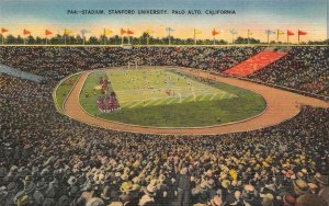 Sports Stadium STANFORD UNIVERSITY Palo Alto Football c1930s Vintage Postcard