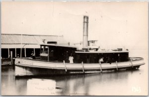 Cruise Ship Early 1940's Steamer Alexandria Real Photo RPPC Postcard