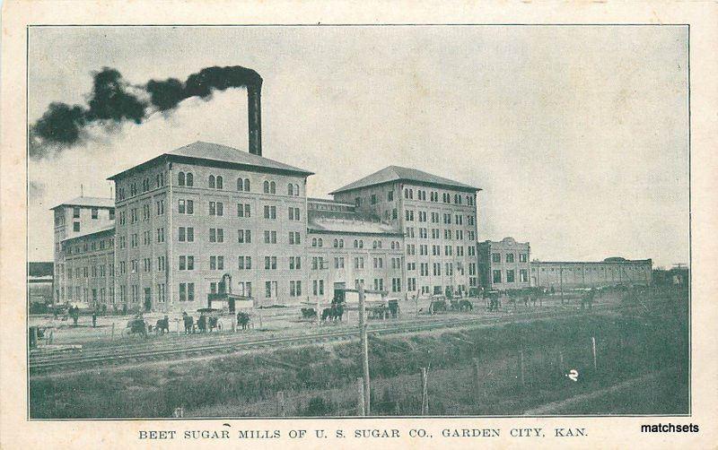 c1910 US Beet Sugar Mills Factory Agriculture Industry Garden City Kansas 8449
