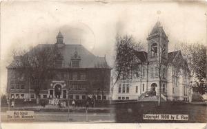 D93/ Blue Earth Minnesota Mn Real Photo RPPC Postcard 1911 High School 2View