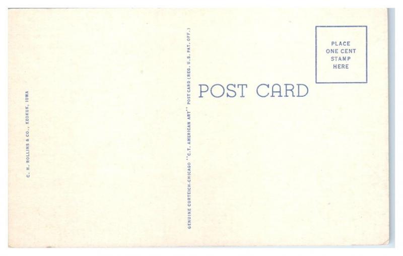 Main Street, Keokuk, IA Postcard 