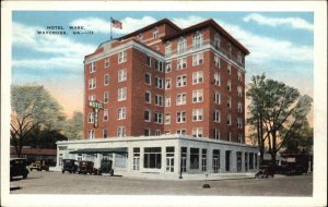Waycross Georgia GA Hotel Cars 1910s-30s Postcard