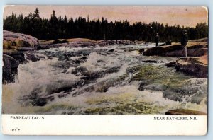 1910 Bathurst New Brunswick Canada Vintage Postcard Pabineau Falls Exterior View