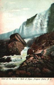 Vintage Postcard Cave Of Winds Rock Of Ages Attraction Niagara Falls New York NY