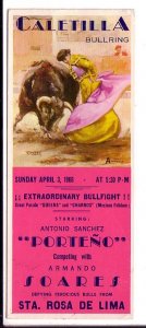 Caletilla Bullring, Bullfighting, Sta Rosa Lima, Mexico, Bookmark Post Used 1966