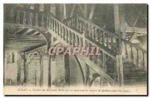 Old Postcard Auray Staircase Old Halles or the emigrants went to Quiberou to ...