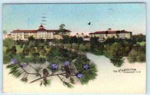 PINEHURST, North Carolina NC ~ Handcolored THE CAROLINA 1937 Albertype  Postcard