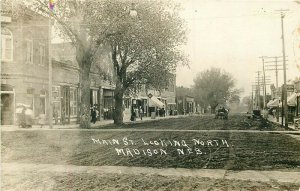 NE, Madison, Nebraska, Main Street, RPPC