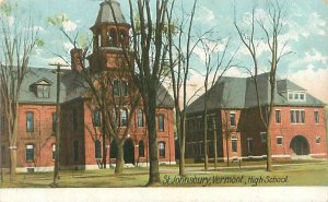 St Johnsbury Vermont VT  High School Postcard Used