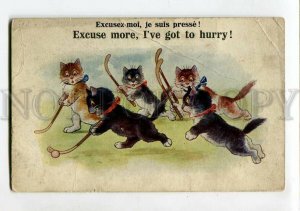 3150356 Field hockey PUSSY CATS by WAIN vintage Inter-Art PC