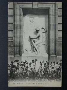 WW1 France ROUEN Le Monument de Flaubert c1915 Postcard by LL. Levy