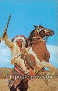 Indian & His Horse Photo by Harvey Caplin Unused 