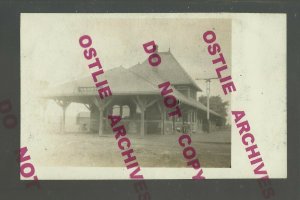 Kasota MINNESOTA RPPC c1910 DEPOT TRAIN STATION nr St. Peter Mankato RAILROAD