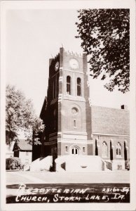 Storm Lake IA Presbyterian Church Iowa Unused RPPC Postcard H61