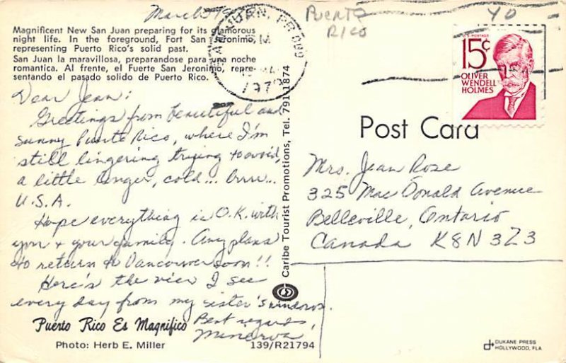 Fort San Jeronimo Puerto Rico Postal used unknown 