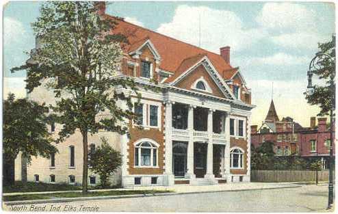 Elks temple, North Bend, Indiana, IN, 1913 Divided Back